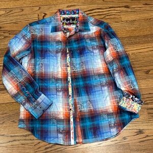 Robert Graham Multicolor Plaid Button Down Shirt XL